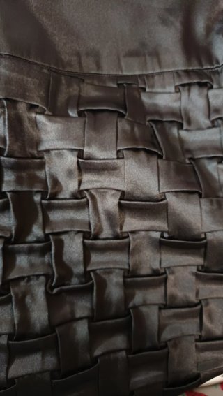Falda marrón chocolate Trucco talla 38 efecto saté