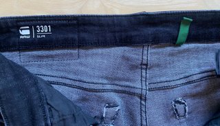 Lote 3 pantalones cortos. Vaqueros. Talla M