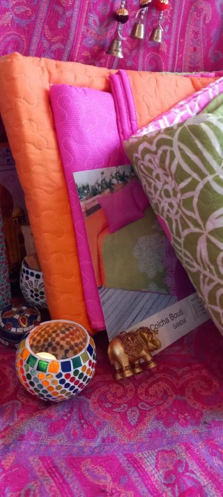 COLCHA BOUTI REVERSIBLE Y 2FUNDAS COJÍN.ENVIO GRAT