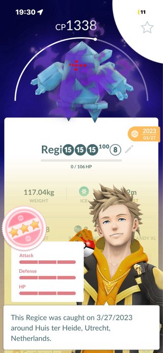 Pokemon go trading- shadow hundo regice