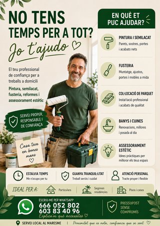 Servicios para el hogar, reformas, instalaciones..