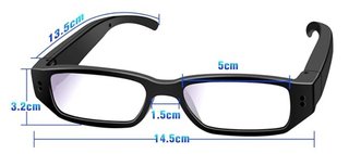 Nisanmoon Gafas con Cámara Espía HD 1080P 16 GB
