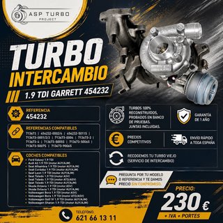 TURBO INTERCAMBIO 1.9 TDI GARRETT 454232