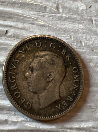 Moneta d'Argento 6 Pence 1942 Regno Unito - Re Gio