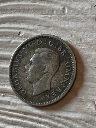 Moneta d'Argento 6 Pence 1942 Regno Unito - Re Gio
