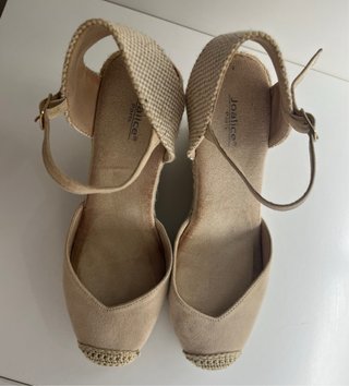Tacones de cuña Nude (10 cm)