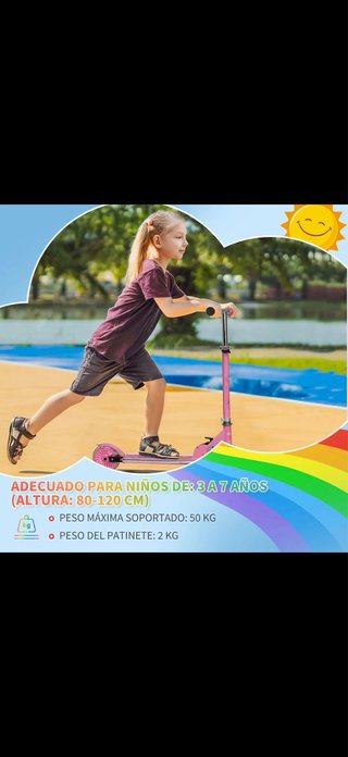 Patinete infantil plegable luces musica ajustable