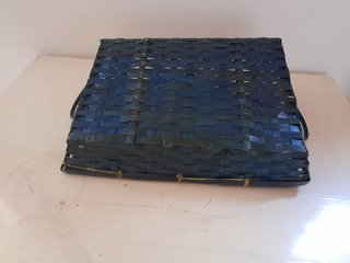 Cestino vassoio intrecciato blu navy 30x40 cm