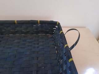 Cestino vassoio intrecciato blu navy 30x40 cm