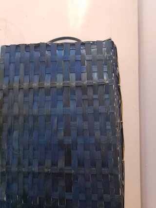 Cestino vassoio intrecciato blu navy 30x40 cm