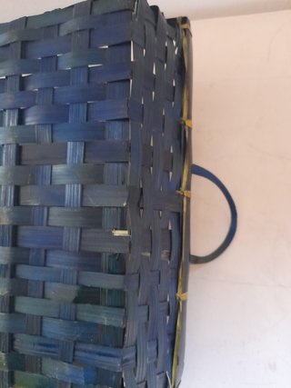 Cestino vassoio intrecciato blu navy 30x40 cm