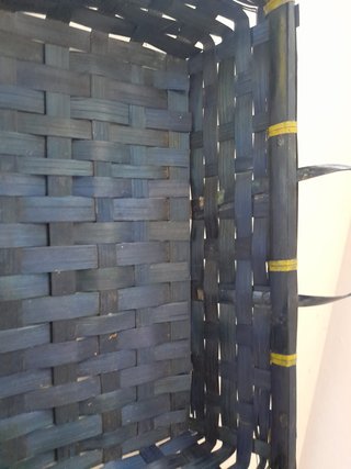 Cestino vassoio intrecciato blu navy 30x40 cm