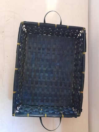 Cestino vassoio intrecciato blu navy 30x40 cm