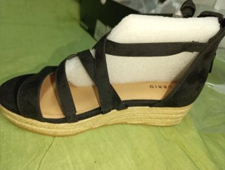 Alpargatas tacon cuña Torrid talla 43.5 AN01