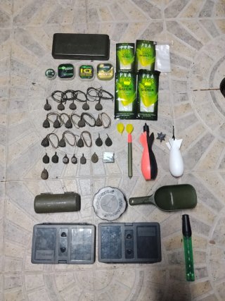 Lote aparejos carp fishing