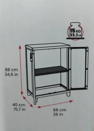 Armario de almacenamiento 60x40x80cm