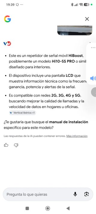 Repetidor señal móvil