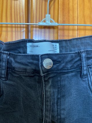 Short vaquero negro Zara