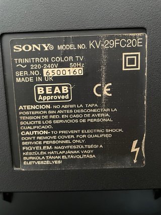 TV CRT Sony KV-29FC20E