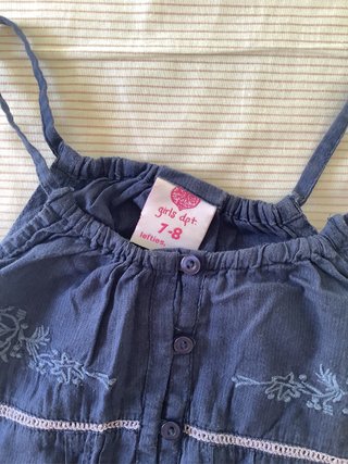 Blusa de tirantes Lefties talla 7-8 años azul