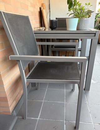 Conjunto de terraza/jardín extensible con 4 sillas