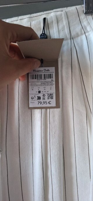 Traje blanco rayas massimo dutti
