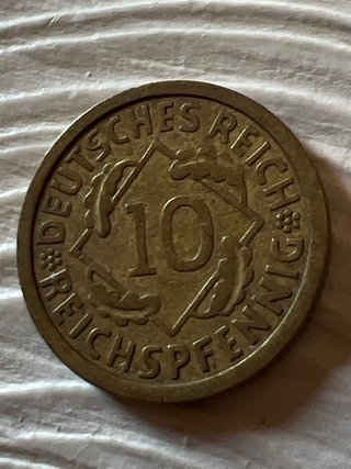 Moneta 10 Pfennig 1924 Weimar - Zecca A