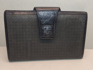 Cartera billetera de piel en color azul para mujer