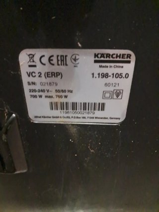 Aspiradora Karcher VC2 750Watt