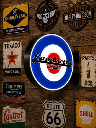 CARTEL LUMINOSO LAMBRETTA 1947