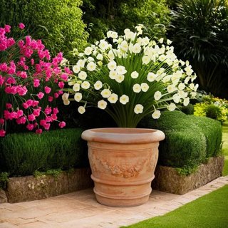 Vaso in terracotta Galestro 100% Made in Italy, in