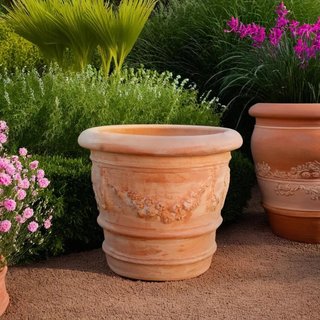 Vaso in terracotta Galestro 100% Made in Italy, in