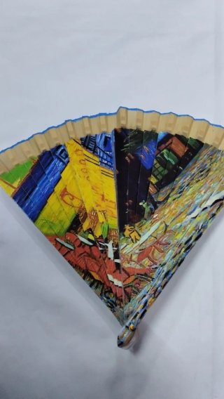 Ventaglio il caffè la sera di Vincent Van Gogh