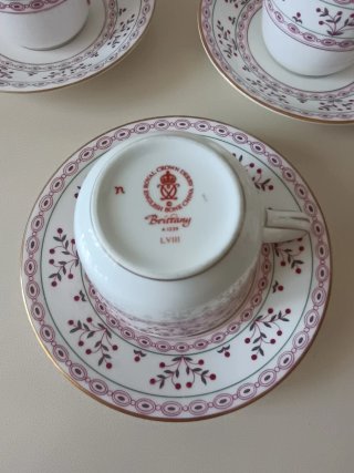 Tazas con plato Royal Crown