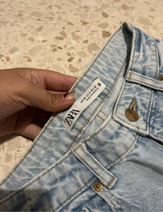 Vaquero zara talle alto recto
