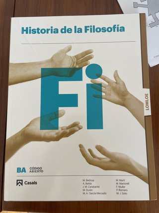 Historia de la filosofía Bachillerato 2
