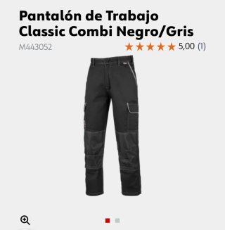 Pant classic combi negro/gris S wurth trabajo