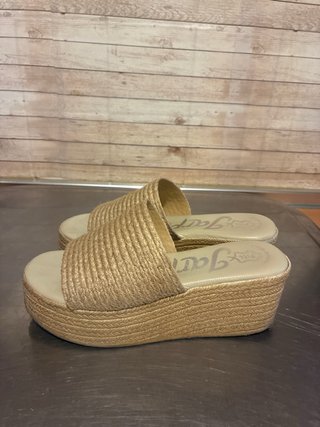 Sandalia o Zueco yute cuña o plataforma