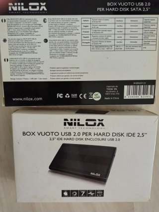 Coppia Box Esterni 2.5" Nilox USB 2.0 (SATA + IDE)