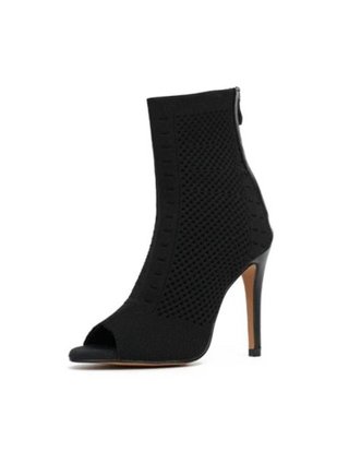 botines negros tacon fino talla 40