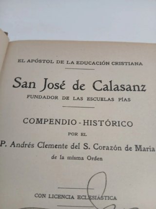 Biografía del fundador de las escuelasPías año1924