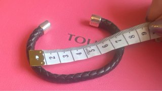 Pulsera en piel y plata tous