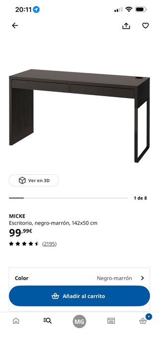 Escritorio Mike Ikea nuevo