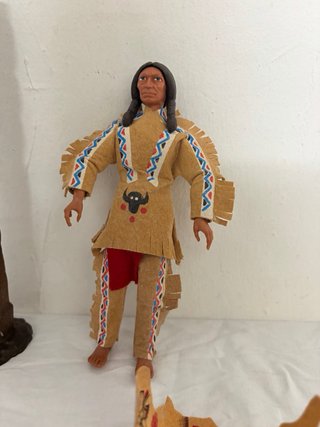 Madelman Jefe Indio + Accesorios(Tótem/Mapa)