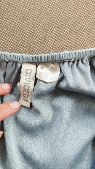 Camisa azul corta de manga larga