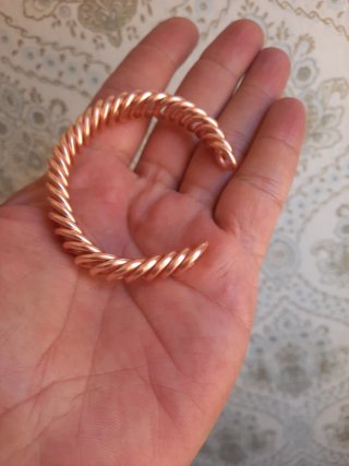 Pulsera artesanal de cobre 100% puro - Diseño tren