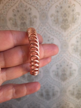 Pulsera artesanal de cobre 100% puro - Diseño tren