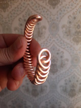 Pulsera artesanal de cobre 100% puro - Diseño tren