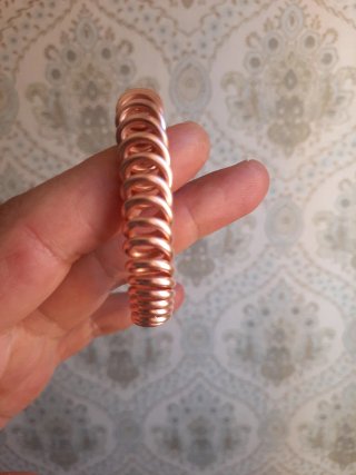 Pulsera artesanal de cobre 100% puro - Diseño tren