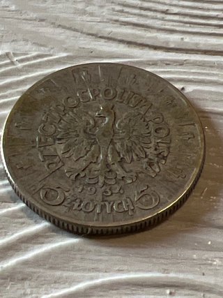 Moneta Argento 5 Zlotych Pilsudski Polonia